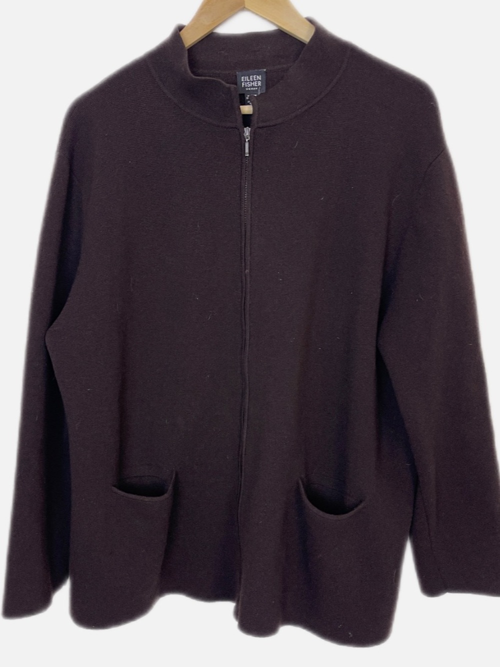 Eileen Fisher Italian Boiled Wool Zip jacket 1X
